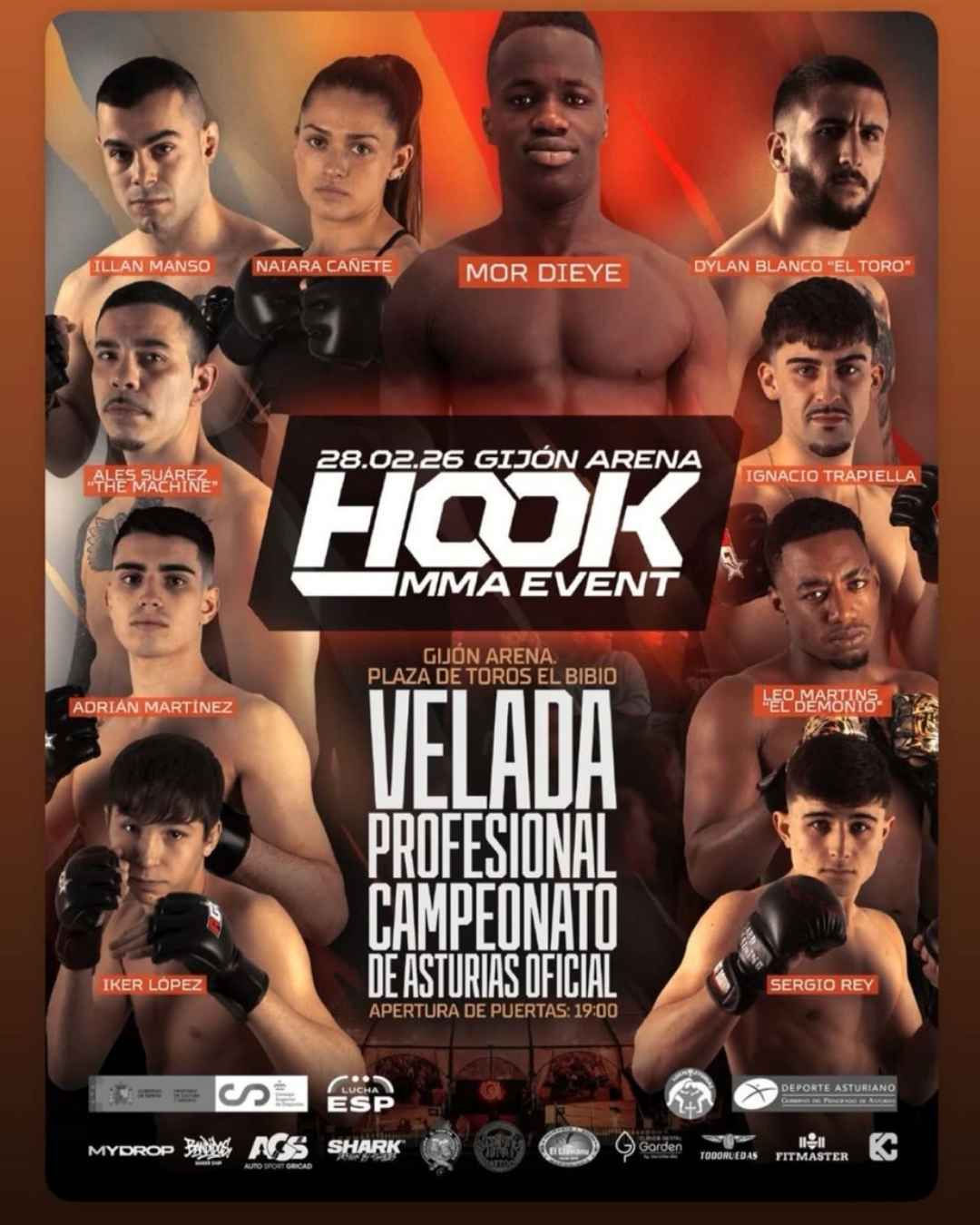 Hook, marca el debut de una nueva era del MMA en Gijón