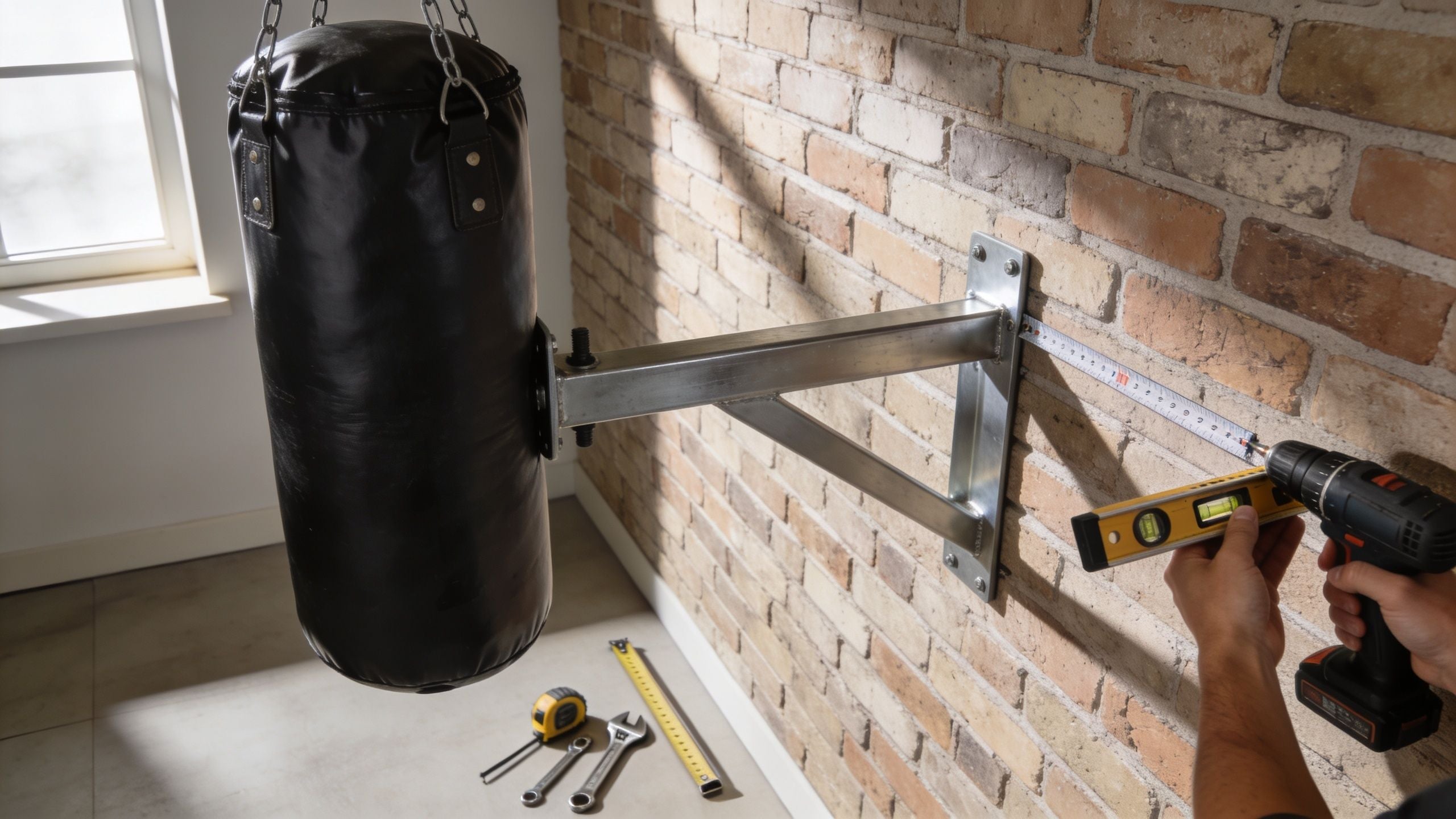 Instala tu saco boxeo pared como un pro