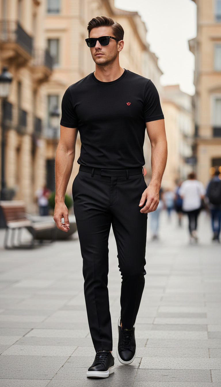 camiseta negra basica