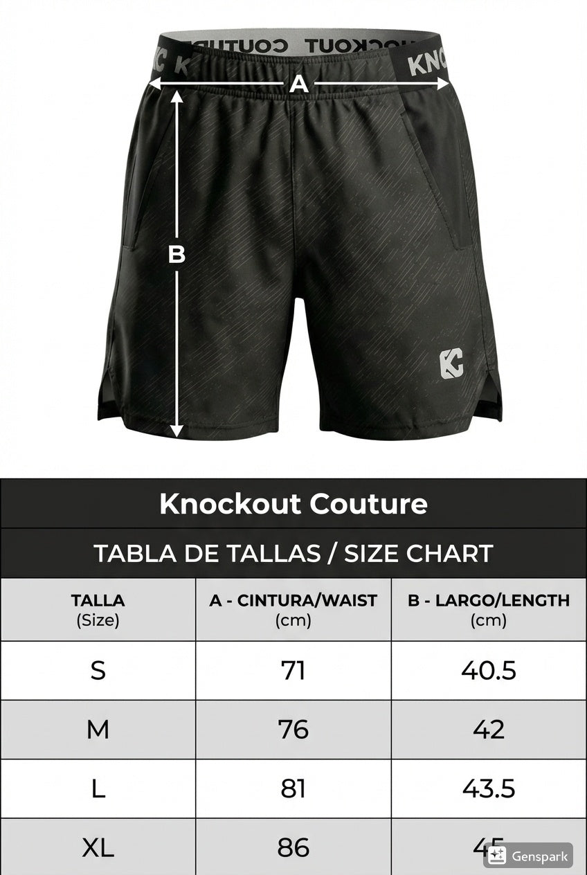 tallas short knockout couture