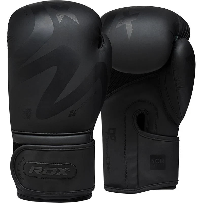 Guantes de Boxeo Negros RDX F15 Noir - Knockout Couture | Fight or Die