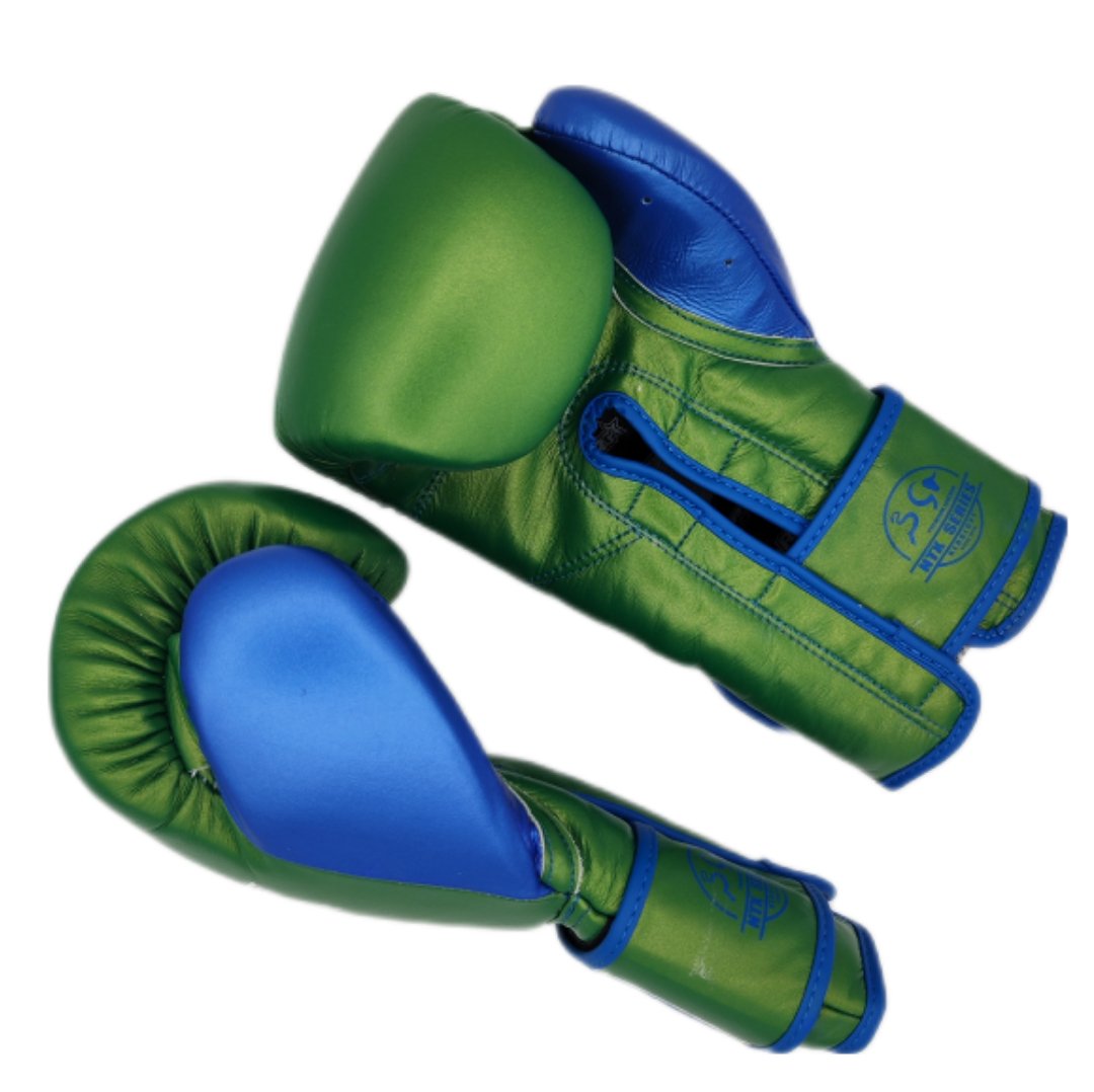 Guantes de Boxeo NTX SERIES - METALLIC green blue - Knockout Couture | Fight or Die
