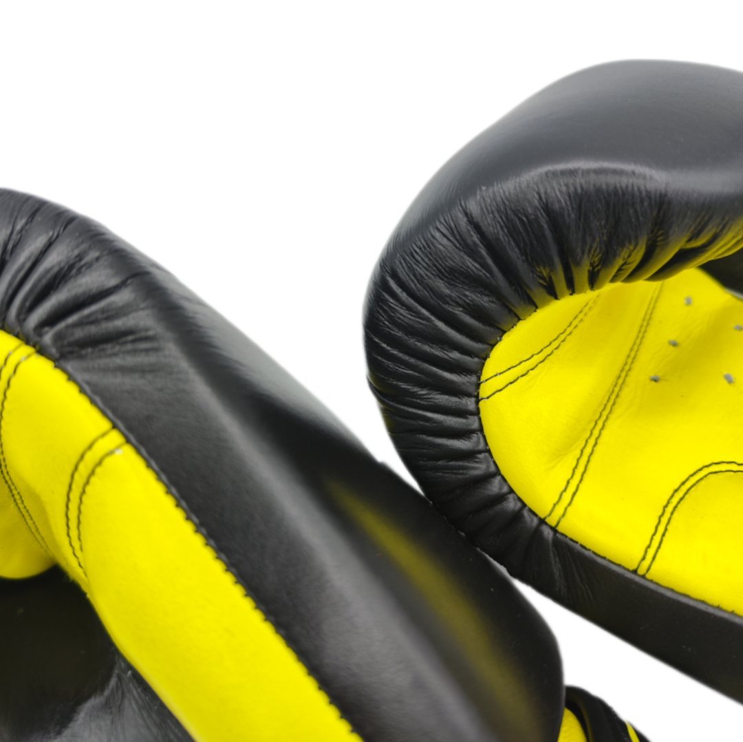 Guantes Kick Boxing Muay thai - RAM MUAY SERIES - yellow black - Knockout Couture | Fight or Die