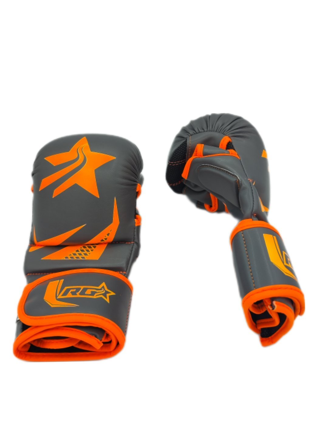 Guantillas MMA Revolution Pro - Orange Grey - Knockout Couture | Fight or Die