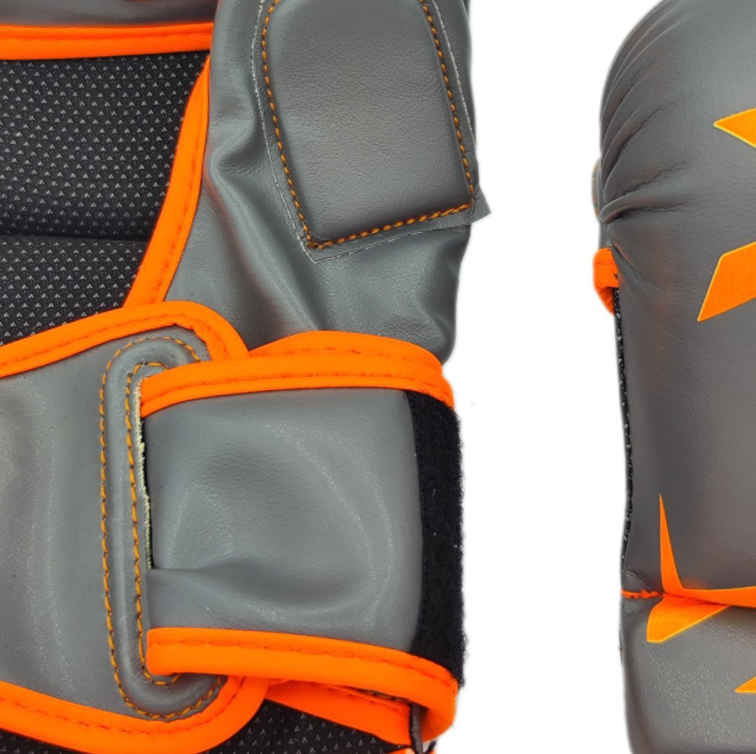 Guantillas MMA Revolution Pro - Orange Grey - Knockout Couture | Fight or Die