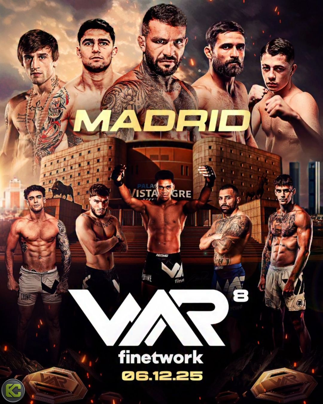 WAR 8: El regreso de Borja “El Águila” a Madrid para una noche histórica de MMA