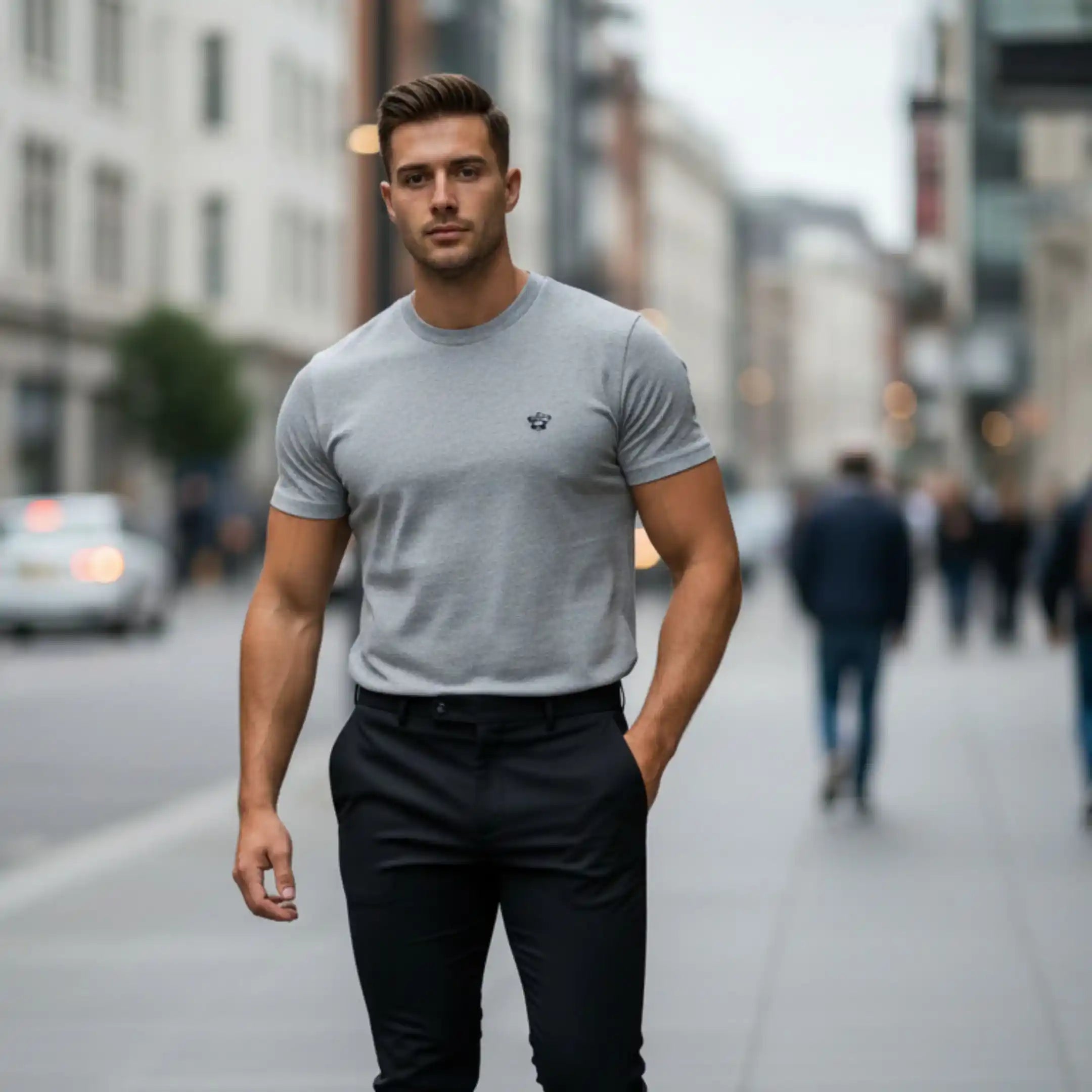 Camiseta Básica Knockout Class-Gris