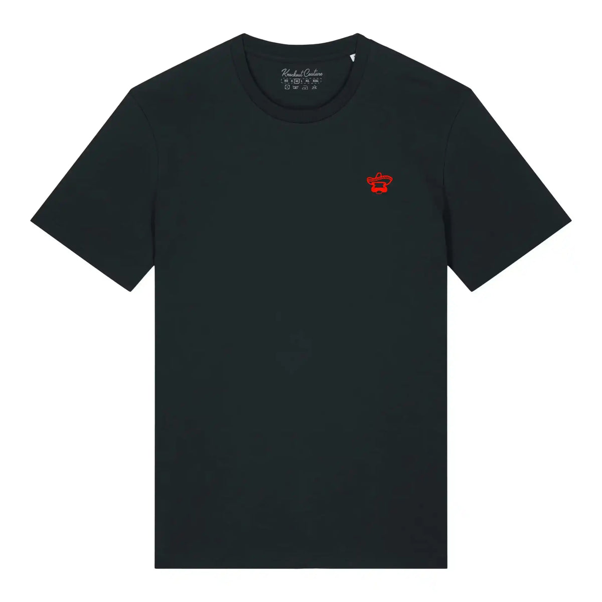 Camiseta básica negra Knockout Class en plano frontal, incluida en el pack