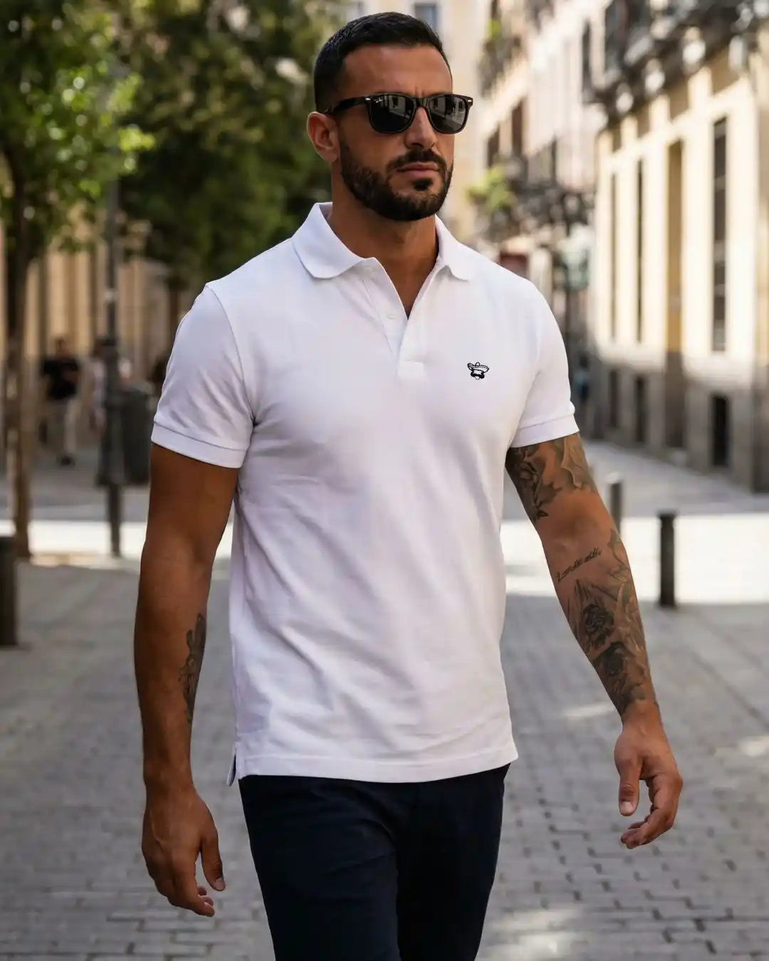 Polo knockout couture blanco