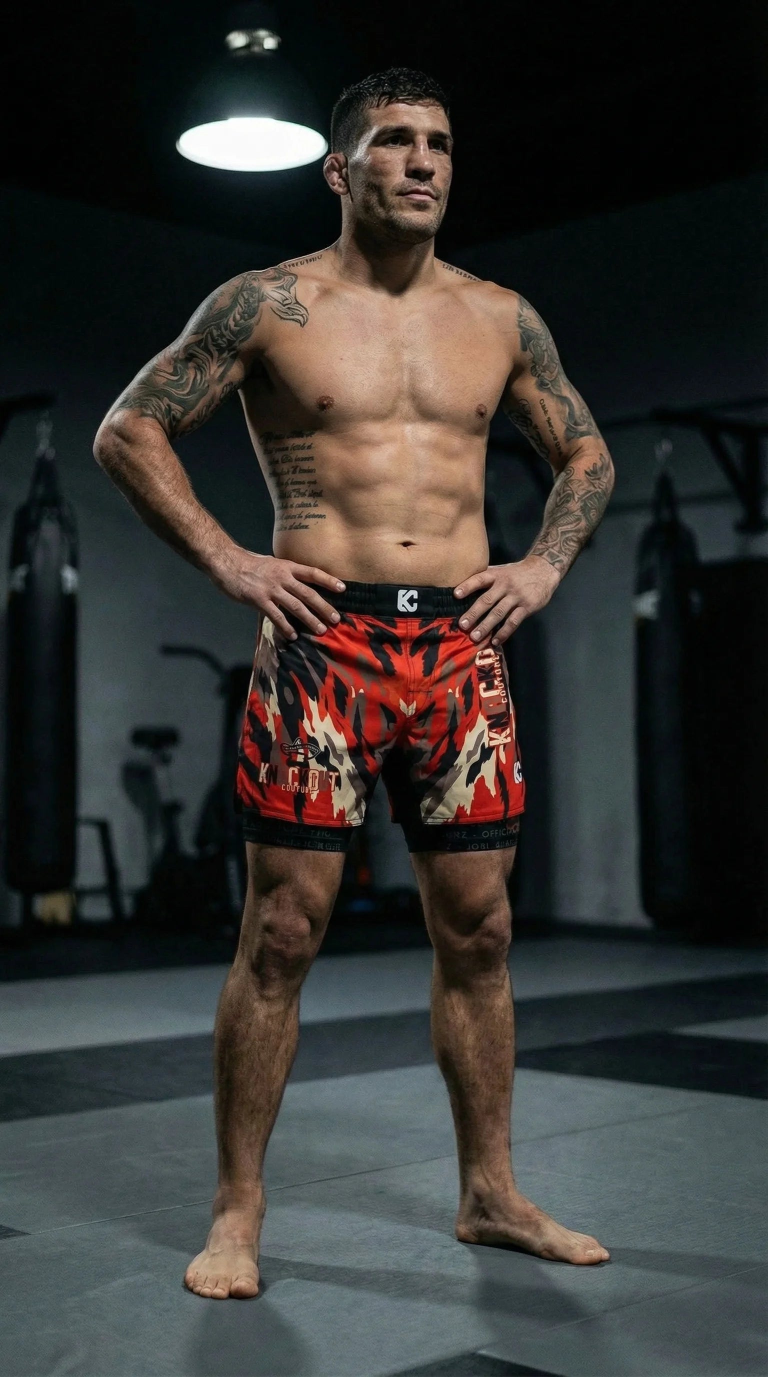 short con malla knockout couture
