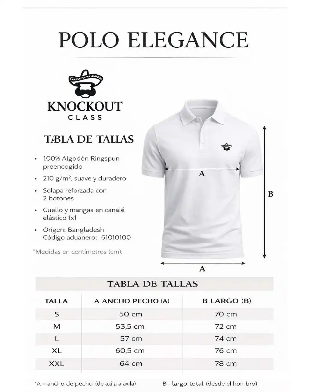 Tallas Polos Knockout couture