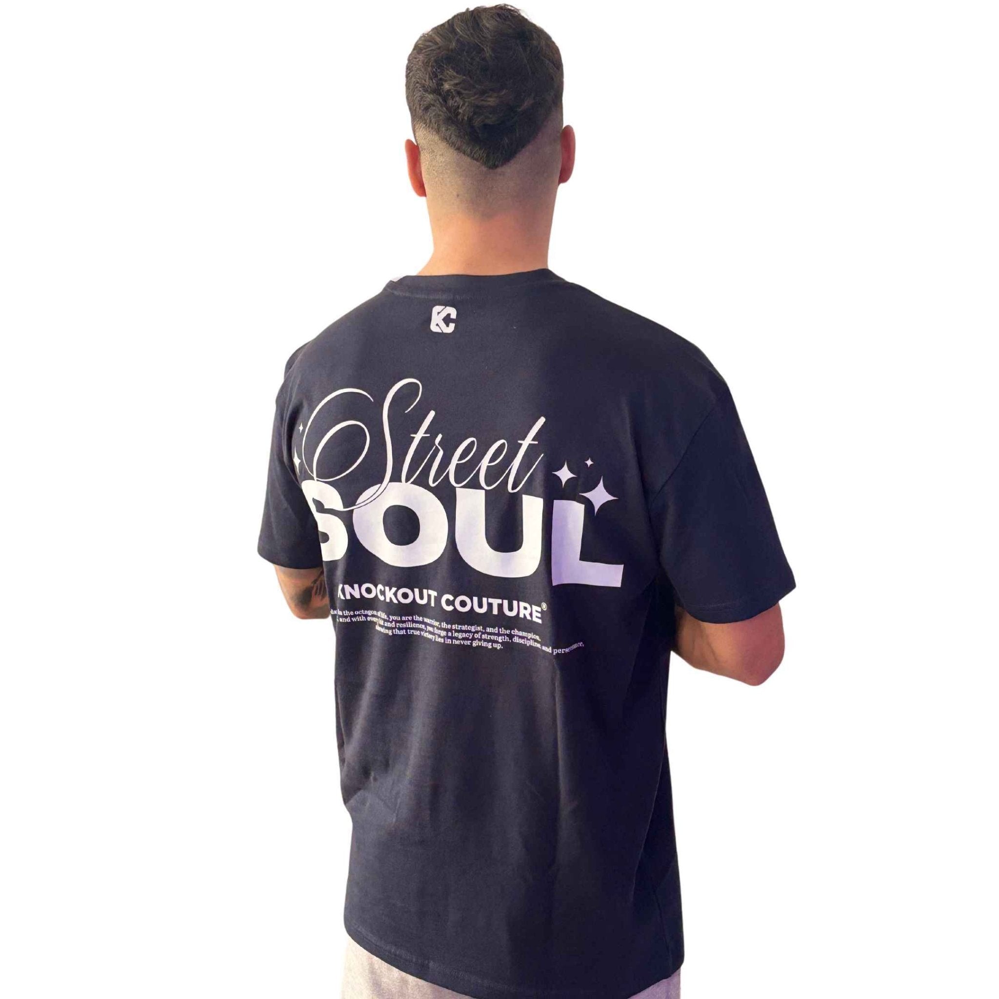 Camiseta Oversize Azul Marino "Street Soul" – Knockout Couture - Knockout Couture | Fight or Die