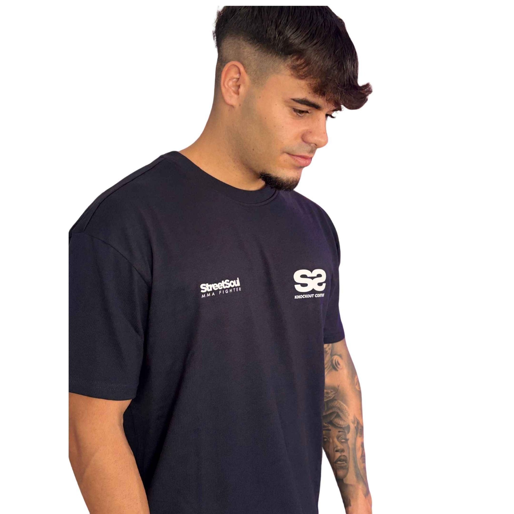 Camiseta Oversize Azul Marino "Street Soul" – Knockout Couture - Knockout Couture | Fight or Die