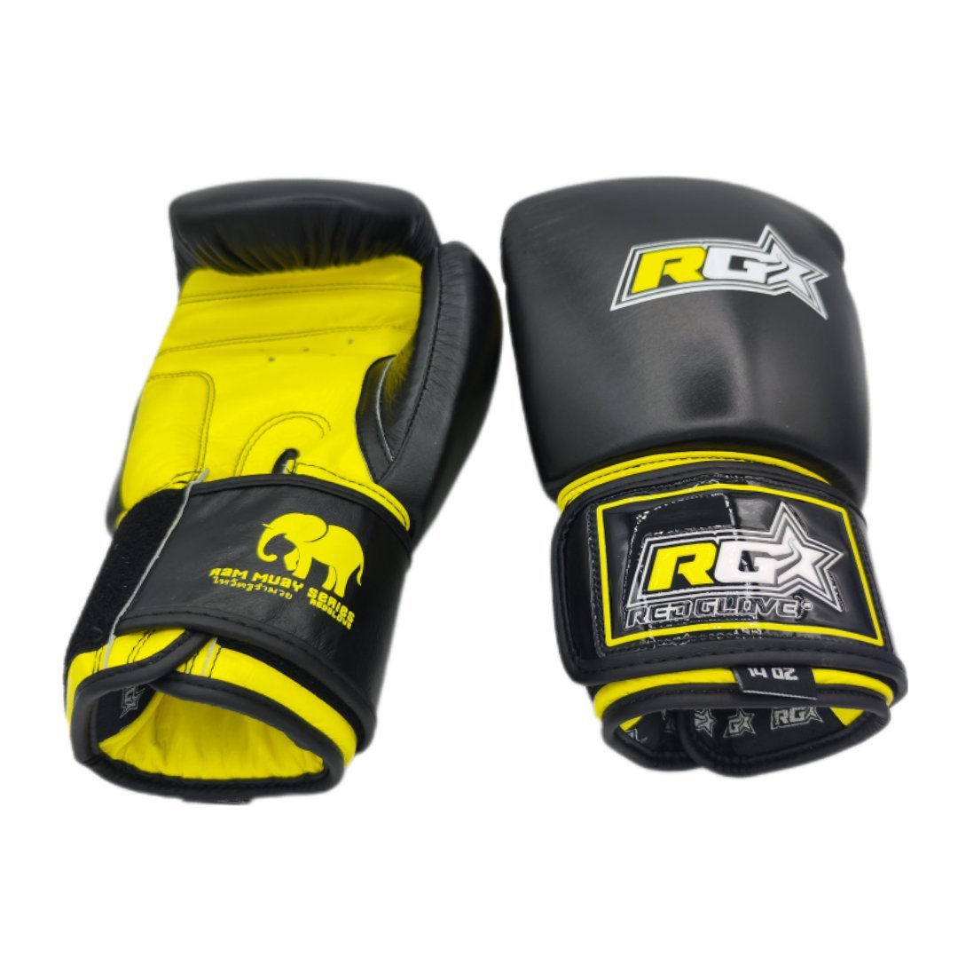 Guantes Kick Boxing Muay thai - RAM MUAY SERIES - yellow black - Knockout Couture | Fight or Die