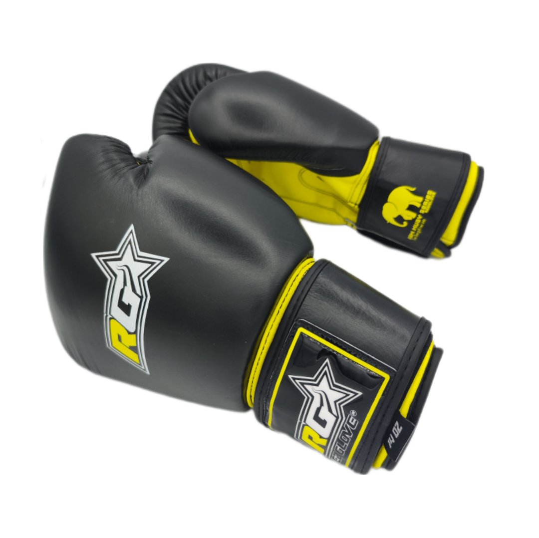 Guantes Kick Boxing Muay thai - RAM MUAY SERIES - yellow black - Knockout Couture | Fight or Die