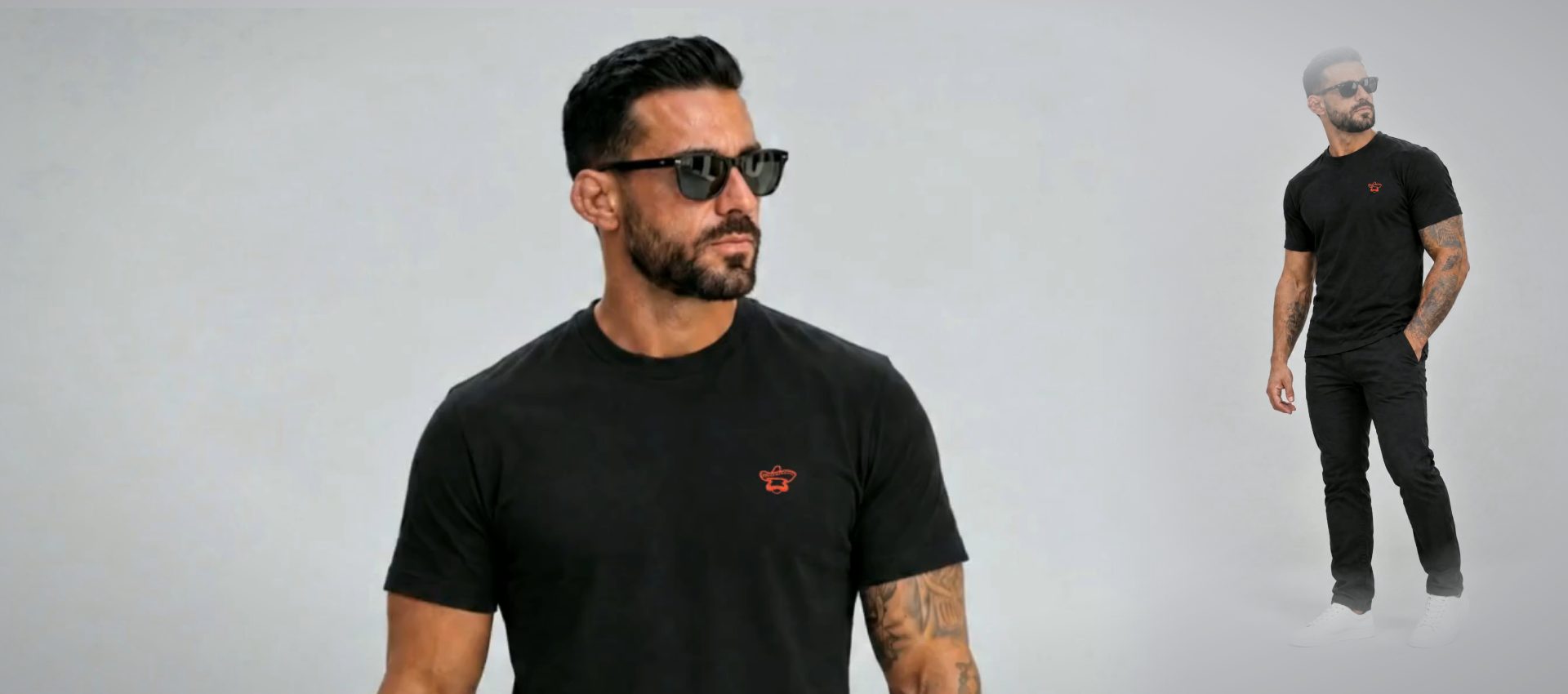 Andrés con la Camiseta Básica Knockout Class Negro